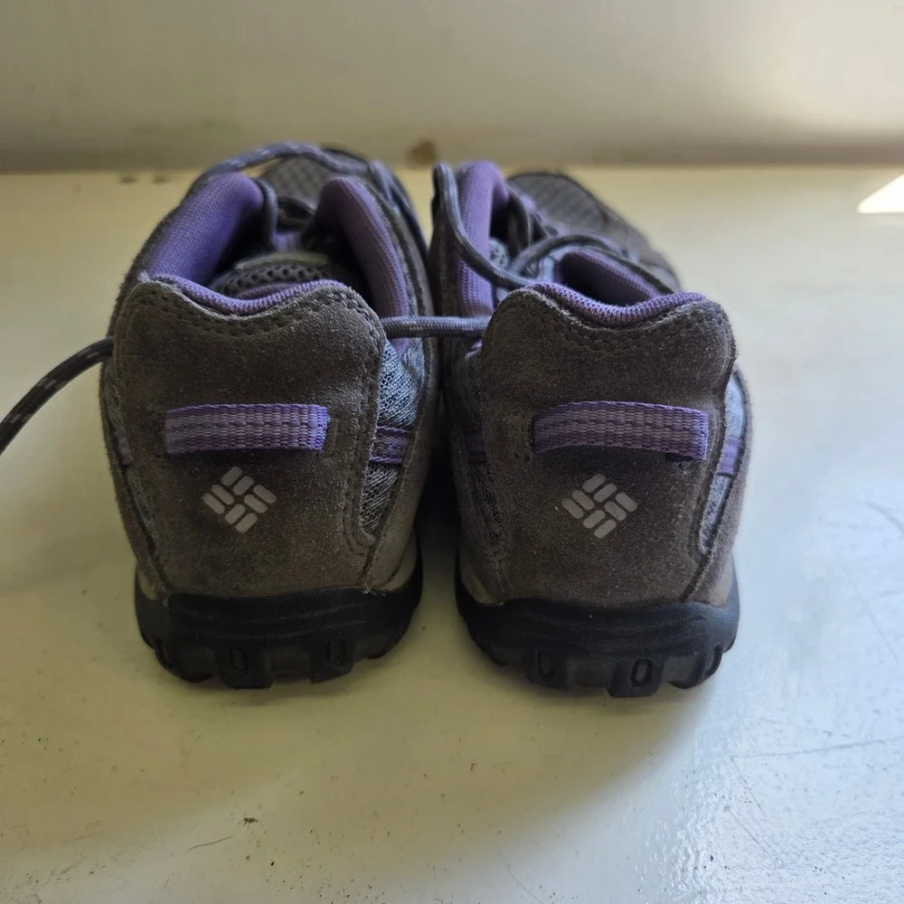 Columbia Redmond Hiking Shoes Grey Purple Trail Sneakers BL3948-053 Size 8.5